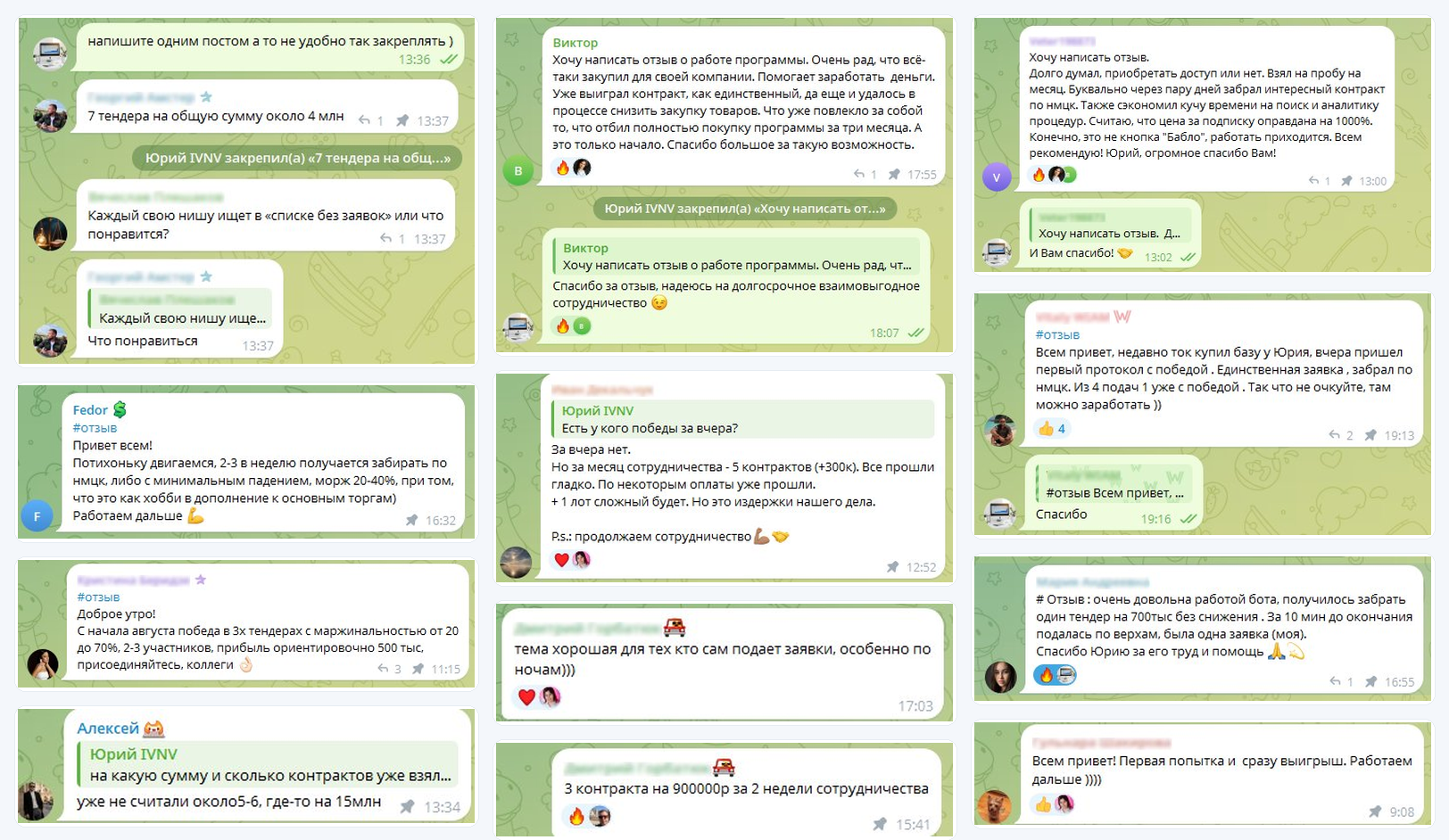 Отзывы клиентов WinTender